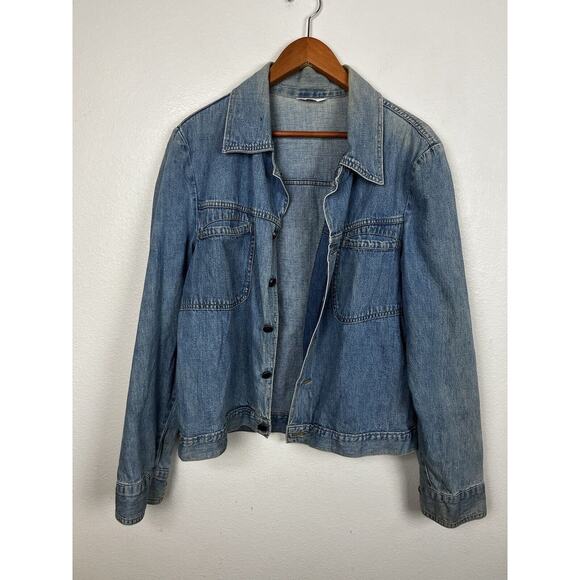 Vintage Levi's Orange R Tab Blue Lightweight Denim Shirt Jacket Large - Picture 5 of 13